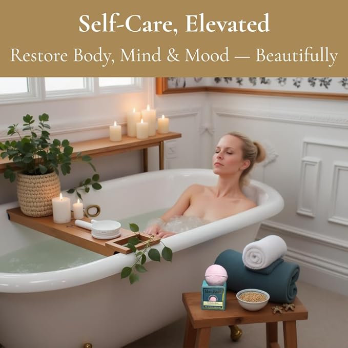 Mom Bomb Bath Bomb Gift Set (4) – Mistletoe Kisses, Peppermint Cocoa, Fireside Dreams & Warm Apples – Essential Oils, Plant-Based Scents – Made in USA – Gift for Women - Bloomnest