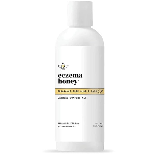 ECZEMA HONEY Fragrance-Free Oatmeal Comfort Bubble Bath - Sensitive Skin Body Wash & Bath Soak - Moisturizing Bath Products - Nourishing Bubble Bath for Women, Men, & Kids (12 Oz) - Bloomnest