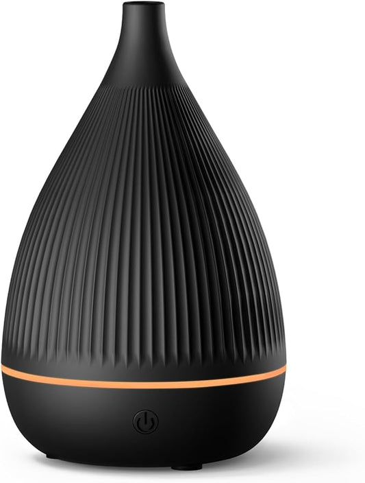 Ultrasonic Essential Oil Diffuser, Home Fragrance Aroma Diffuser with Auto Shut-Off, Color Change Night Light & Ultra-Quiet Operation, BPA-Free Portable Aromatherapy Humidifier for Home (Black) - Bloomnest