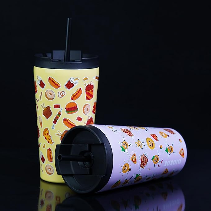 BJPKPK 18oz Tumbler With lid And Straw Stainless Steel Travel Coffee Mug Insulated Tumblers Cups,Yummy - Bloomnest