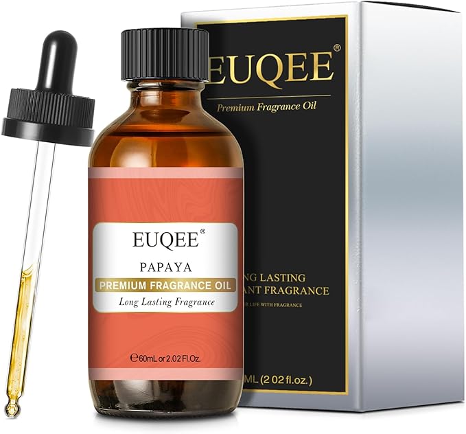 EUQEE Papaya Fragrance Oil, Premium Fragrance Essential Oil with Glass Dropper for Aromatherapy, Soap Candle Making - 2.02 Fl oz/ 60ml - Bloomnest