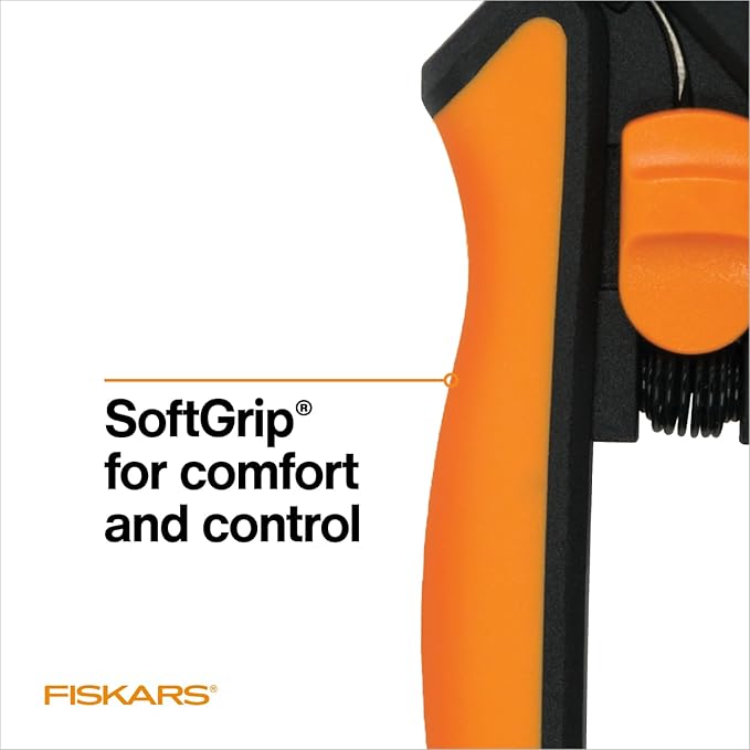 Fiskars Micro-Tip Pruning Snips - 6" Garden Shears with Sheath and Comfort Grip - Sharp Steel Blades - Quality Pruning Shears for Plants in Grow Tents and Hydroponics - Garden Tools - Bloomnest