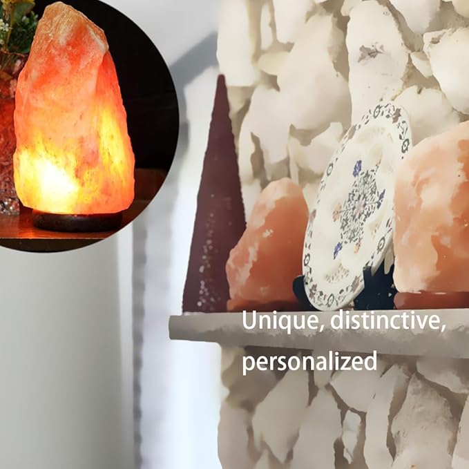 Himalayan Salt Lamp Cord White, 6ft with Dimmer Switch, Replacement Cord with 3.34 Inch Base, 6 25W E12 Bulbs (2)