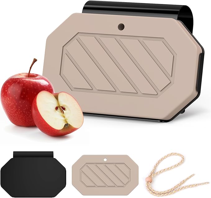 Car Air Freshener, 2-in-1 Stone Car Freshener with Visor Clip & Hanging Scent Diffuser, Natural Scent Stone Diffuser, Long-Lasting Odor Eliminator for Car or Home, Textured Apple Orchard - Bloomnest