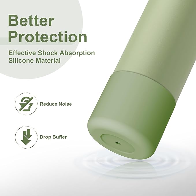 2PCS Silicone Water Bottle Boot for Owala 24oz 32oz 40oz, Anti-Slip Protective Sleeve Bottom Bumper Protector for FreeSip, Twist, and Flip Stainless Steel Water Bottles Alwenid