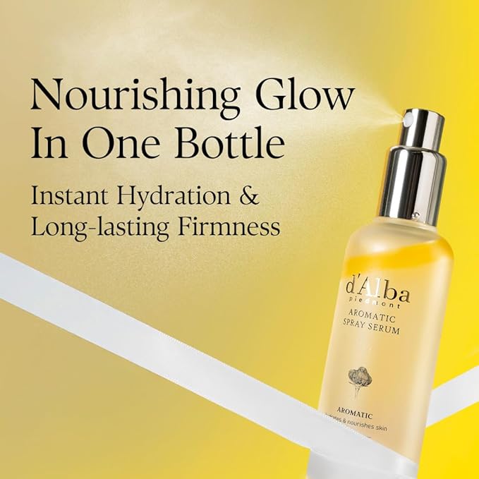 d'alba Piedmont Italian White Truffle First Aromatic Spray Serum, Fragrant VEGAN Glowy Antioxidant Face Mist, Deep Hydration Skin Firmness, Korean Skin Care (4.05 fl.oz) - Bloomnest