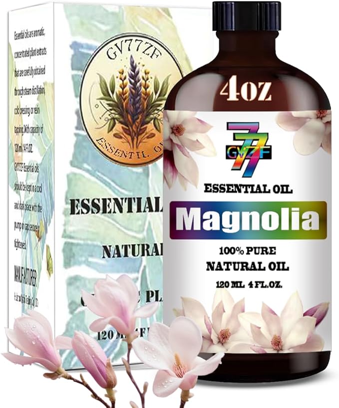 Magnolia Essential Oil (4 oz/120 ml) — Magnolia Oils for Aromatherapy, diffusers, humidifiers, Home fragrances, DIY Skincare, soap Making, DIY Candle, Relaxation, Yoga, and Meditation - Bloomnest