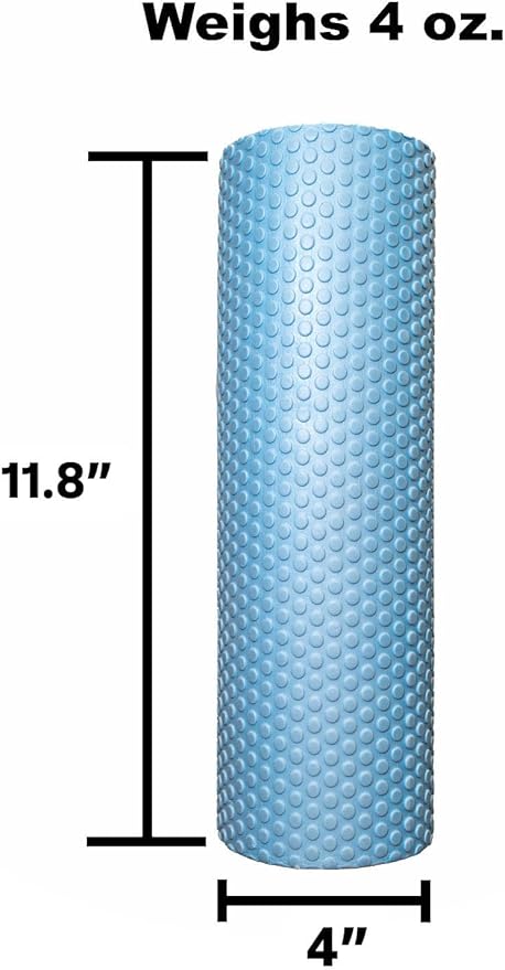 11.8 Inch Medium Density Foam Massage Roller - Light Blue Trigger Point Massage Roller for Deep Tissue Excercise, Massage and Recovery by GolgiStim - Bloomnest