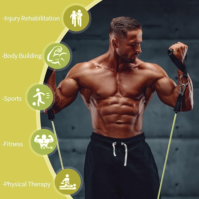 VEICK Resistance Bands, Exercise Bands, Workout Bands, Resistance Bands for Working Out with Handles for Men and Women, Exercising Bands for Fitness Weights Work Out at Home - Bloomnest