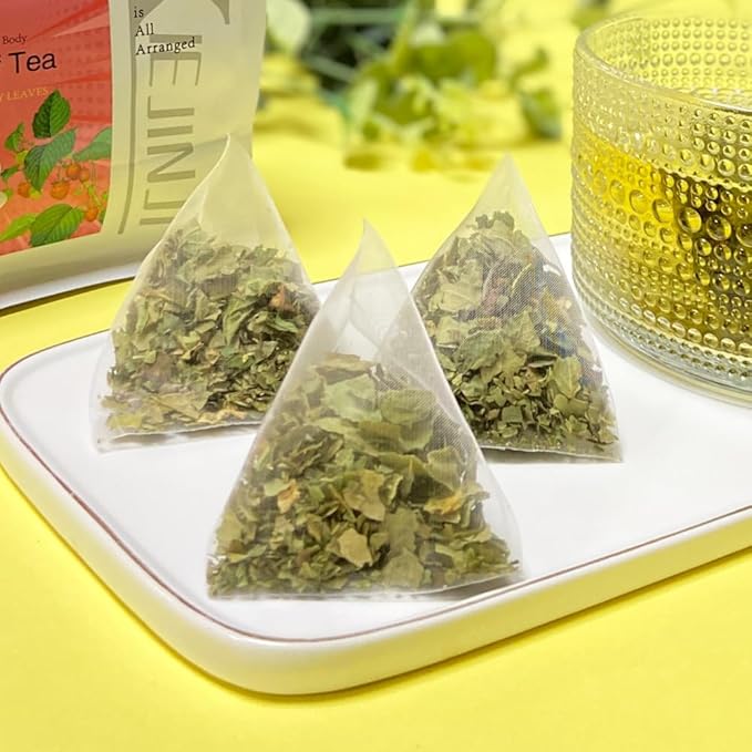 XIEJINJI Raspberry Leaf Tea, 40 Tea Bags – 100% Natural Caffeine-Free Blend to Support Women’s Wellness, No Additives, Pyramid Clear Filter Teabag - Bloomnest