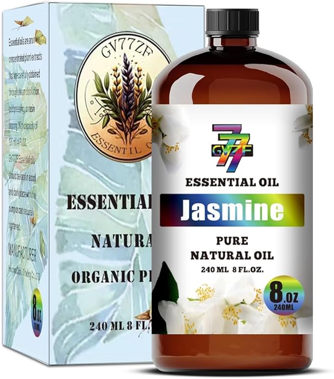 Jasmine Essential Oil (8 oz / 240 ml) – Jasmine Oils for diffusers, humidifiers, Home Baths, Cleaning Products, Yoga, DIY Soaps and DIY Scented Candles - Bloomnest