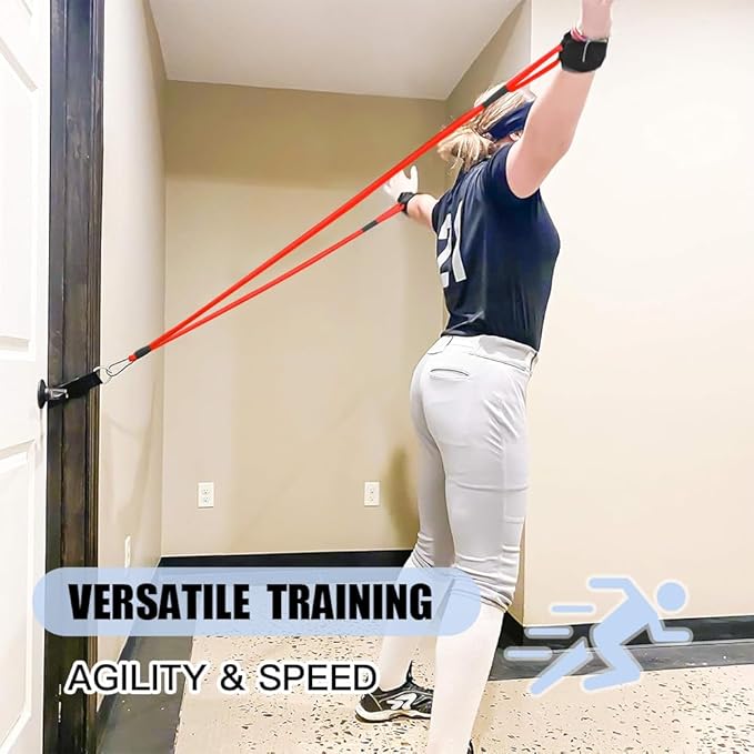 Baseball Softball Resistance Training Bands - Pitching Trainer and Arm Trainer for Pitching Arm Strength Throwing Warm up Stretching - Bloomnest