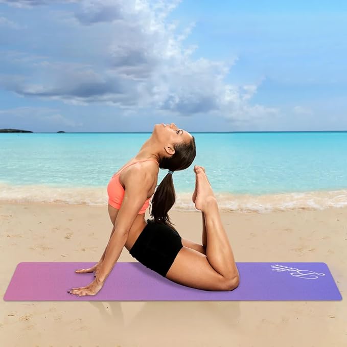Custom Name Yoga Mat,Personalized Travel Yoga Exercise Mat,Non Slip,Perfect for Kids & Adults,Gradient Color E Series - Bloomnest