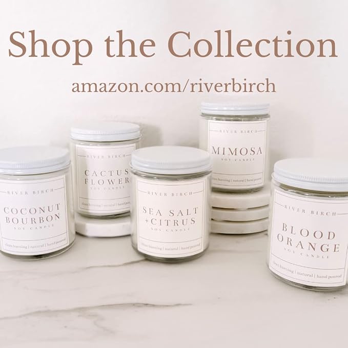 River Birch Candles Blood Orange Scented Candle | Premium, All-Natural, Non-Toxic, Soy Candles | 8.5oz 40 Hr Burn Time | Cozy Relaxing Gifts for Home - Bloomnest