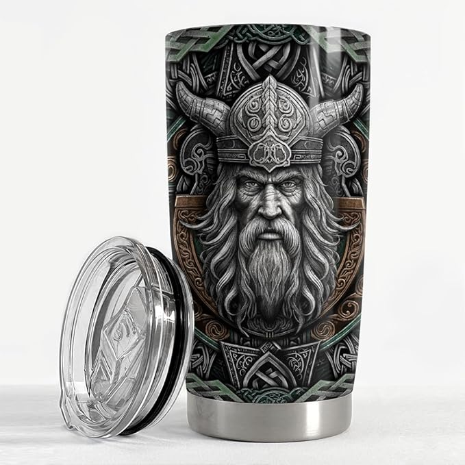 Viking Cup Tumbler 20oz Viking Gifts for Men Vikings Stainless Steel Insulated Tumblers Coffee Travel Mug Gift for Birthday Christmas - Bloomnest
