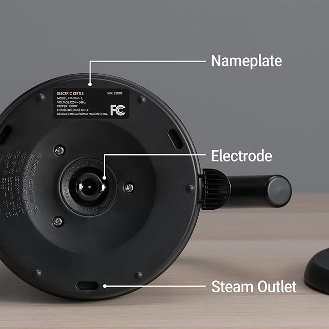 Mecity Electric Kettle Gooseneck Water Kettle Stainless Steel Tea Kettle Water Boiler Fast Heating, Auto Shut Off, 27 fl oz, 1000W, Matte Black - Bloomnest