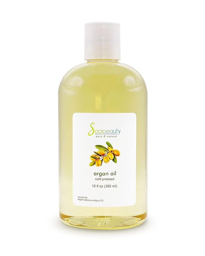 Soapeauty Cold Pressed Refined ARGAN OIL | 100% Natural & Pure | Carrier for Essential Oils, Argan Oil for Skin, Argan Oil for Hair Growth & Moisturizer | 12 fl oz - Bloomnest