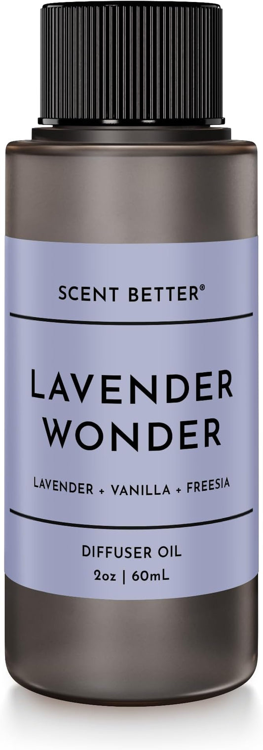 Scent Better Lavender Wonder Aroma Essential Oil Blend: an Aromatherapy Blend of Lavender, Soft Vanilla, and Freesia for Ultrasonic Diffusers & Nebulizers (2 Fl Oz, 60 mL) - Bloomnest