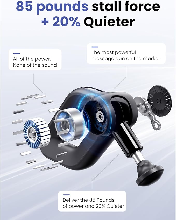 BOB AND BRAD D6 Pro Massage Gun Deep Tissue Percussion with 16mm Amplitude, Professional Muscle Massager for Athletes Pain Relief, Quiet Electric Back Massager, Gifts for Him - Bloomnest