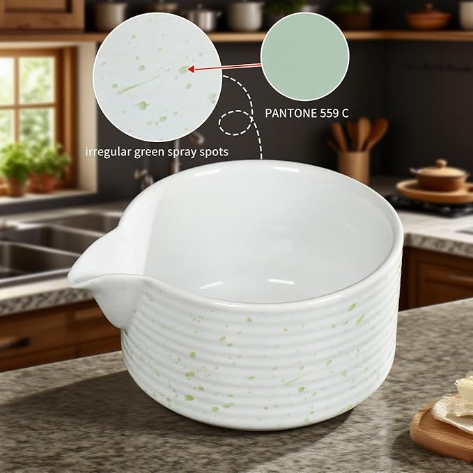 Matcha Bowl Set, Matcha Whisk and Holder, Stainless Sifter & Bamboo Scoop, Towel, 7 PCS Matcha Starter Kit for Matcha Lovers, White - Bloomnest