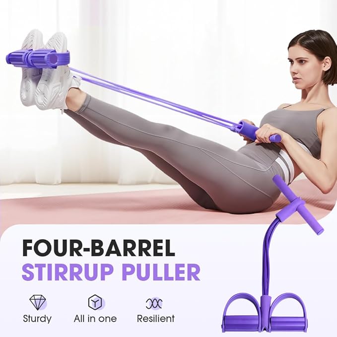 2026 New 21 Fitness Resistance Bands-4 Tube Pedal Ankle Puller, Stretching Bands for Arm and Leg Workouts, Stretching Workout Fitness Bands for Arm Weights Exercise Equipment - Bloomnest