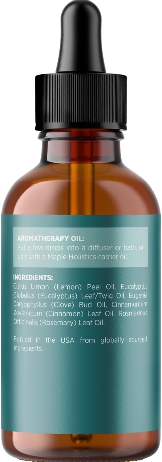 Thieves Myth Pure Essential Oil Blend - Purification Essential Oil Blend for Diffuser of Undiluted Cinnamon Eucalyptus Lemon Rosemary and Clove - Cleansing Aromatherapy Diffuser Oil 2oz - Bloomnest