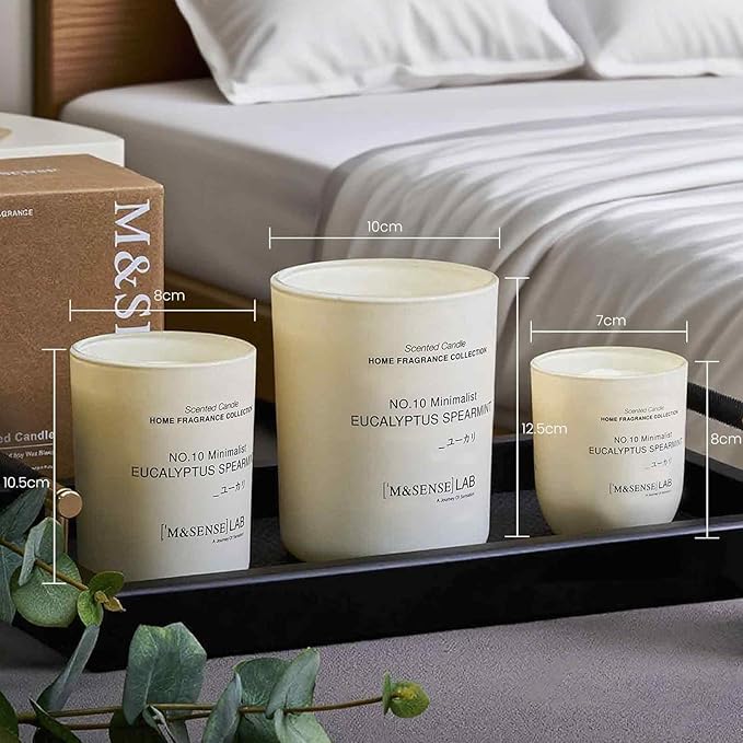 M&SENSE Natural Soy Candle| Pink Jasmine Blossom | 5.3 oz | Minimalist Scented Candle for Relaxation, Gifting, Home Décor | for Bedroom, Office, Party Small - Bloomnest