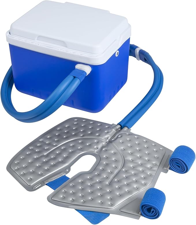 Ice Machine for Knee After Surgery for Post-Surgery Care, Cold Therapy Machine System for Knee and Joint Compression Pad, Strong Joint Compression Pad, Lightweight 6-Quart Cooler - Bloomnest