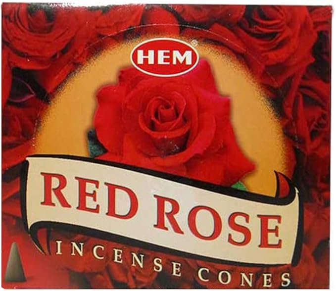 TRUMIRI Red Rose Incense Cone Bundle: 14 Sets of 12 Packets (120 Pieces) with Incense Holder TRUMIRI