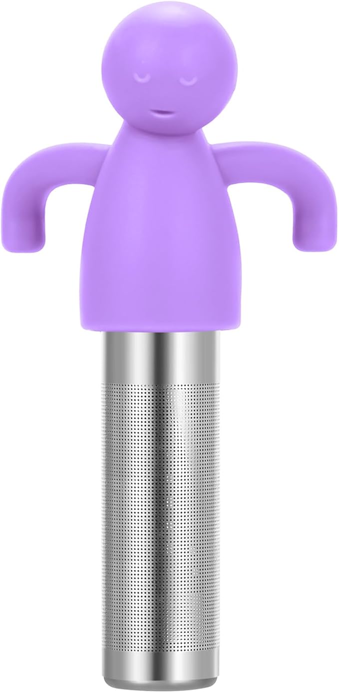 Leden Loose Leaf Tea Steeper Cute Tea Infuser for Girl Kids Extra Fine Mesh Tea Ball Stainless Steel Tea Filter for Cup Mug Pot Purple - Bloomnest