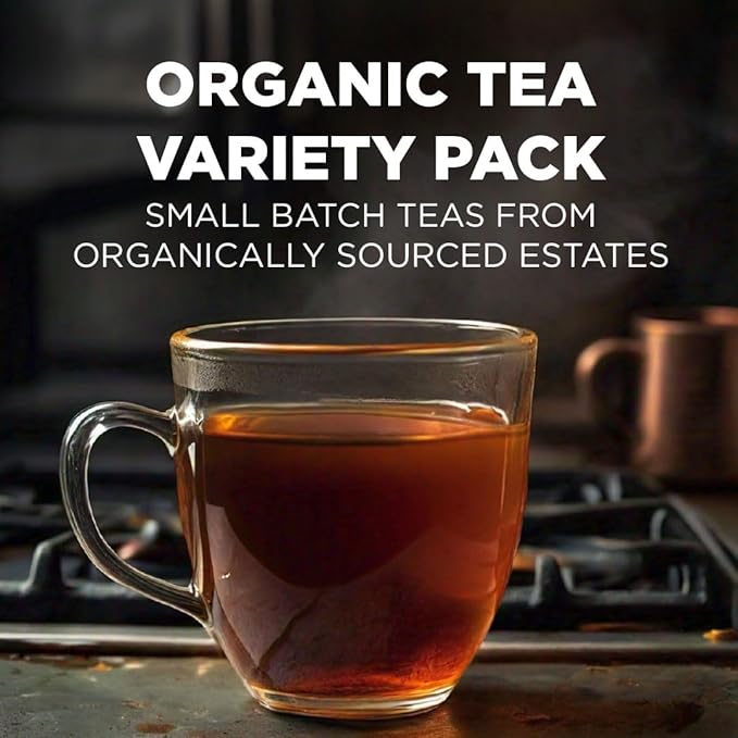 Maud's 9 Blend Organic Tea Pods Variety Pack, 48 ct, 9 Assorted Flavors, Recyclable Single Serve Pods –100% Gourmet Blended Tea Leaves, Compatible with Keurig K Cups Maker - Bloomnest
