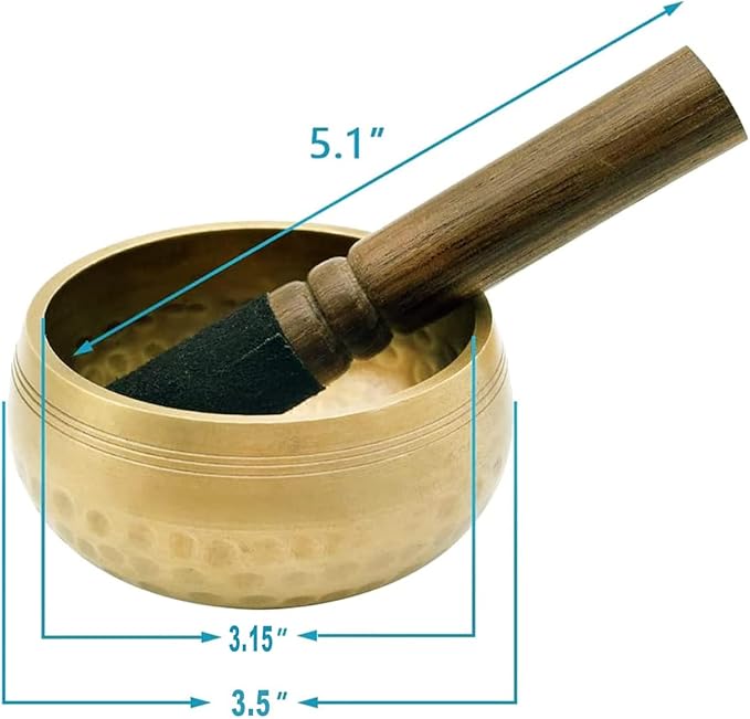 Tibetan Singing Bowls Set, Singing Bowls, Meditation Sound Bowl Handcrafted in Nepal, For Yoga, Meditation, Mindfulness, Healing & Chakra balancing - Bloomnest