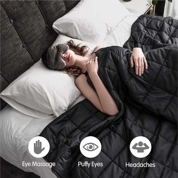 Cozynight Weighted Sleep Mask-Sleep Eye Mask for Sleeping-Eye Cover That Blocks Out Light to Help Relaxation and Night Sleep-Comfortable Blackout Sleeping Mask 0.8 lbs - Bloomnest