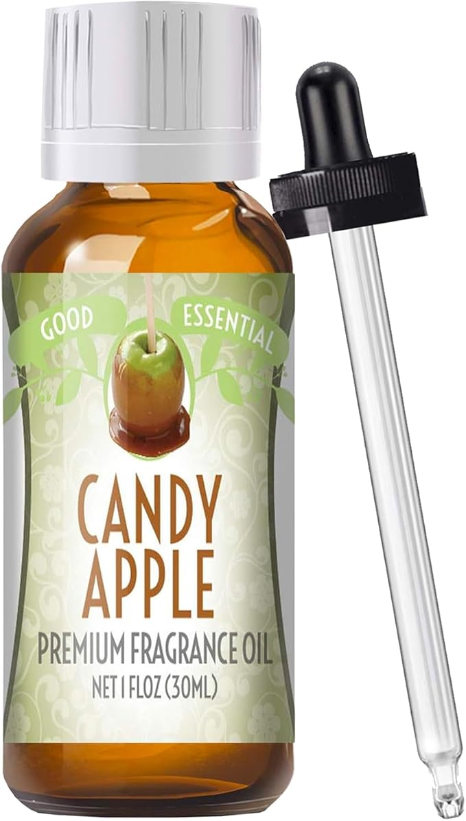 Good Essential - Professional Candy Apple Fragrance Oil 30ml for Halloween, Diffuser, Candles, Soaps, Lotions, Perfume 1 fl oz - Candle Fragrance Oil GoodEssential