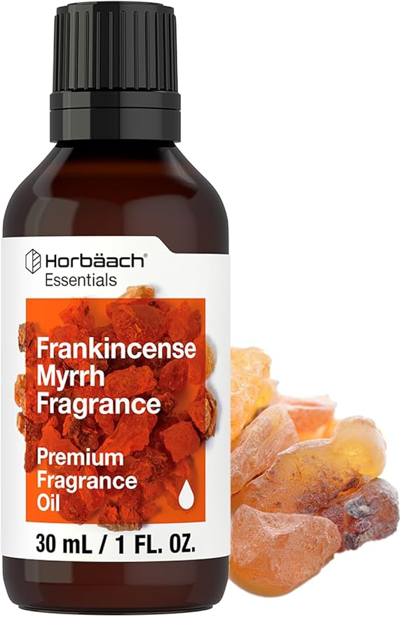 Horbäach Frankincense Myrrh Fragrance | 1 fl oz (30ml) | Premium Grade Fragrance Oil | for Diffusers, Candle and Soap Making, DIY Projects & More HORBAACH