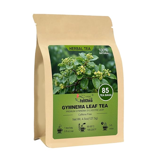 FullChea - Gymnema Leaf Tea, 85 Teabags, Premium Gymnema Tea- Non-GMO - Caffeine-Free - Antioxidant-Rich & Supports Digestion - Bloomnest