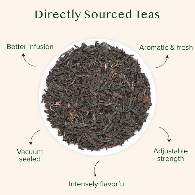 VAHDAM, Fresh Harvest Assam Tea Leaves with Golden Tips, 3.53oz (50 Cups) Strong, Malty & Rich - Exotic Assam Tea Loose Leaf | Pure Assam Black Tea | English Breakfast Tea - Bloomnest