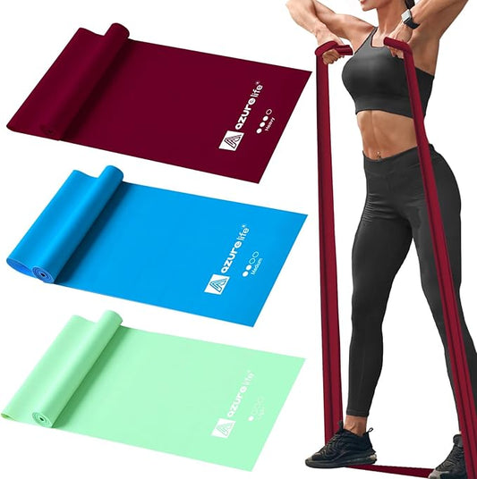 Resistance Bands,Professional Long Non-Latex Elastic Stretch Bands,Exercise Bands for Physical Therapy, Yoga, Pilates, Rehab, at-Home or The Gym Workouts, Strength Training - Bloomnest