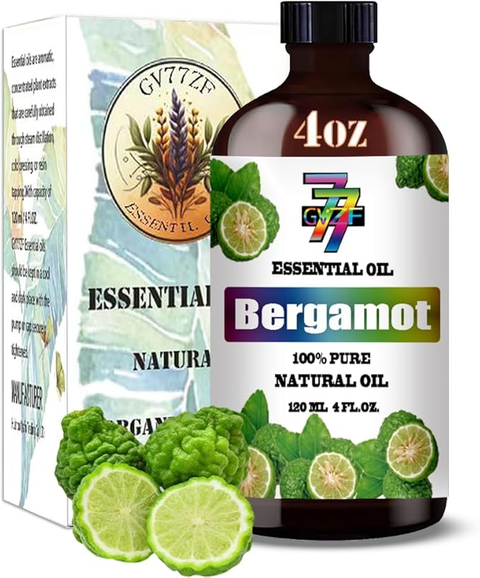 Bergamot Essential Oil (4 oz/120 ml) — Bergamot Oils for Aromatherapy, diffusers, humidifiers, Home fragrances, DIY Skincare, soap Making, DIY Candle, Relaxation, Yoga, and Meditation - Bloomnest