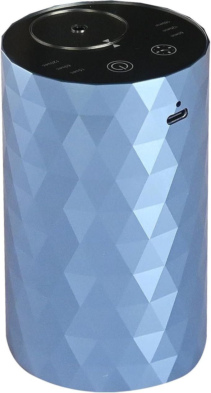 Waterless Diffuser for Essential Oil,Aromatherapy Air Scent Diffuser with 3 Mist Modes and 3 Countdown Timers,Mini Portable Scent Machine for Home,Room,Car,Office,Ice Blue - Bloomnest