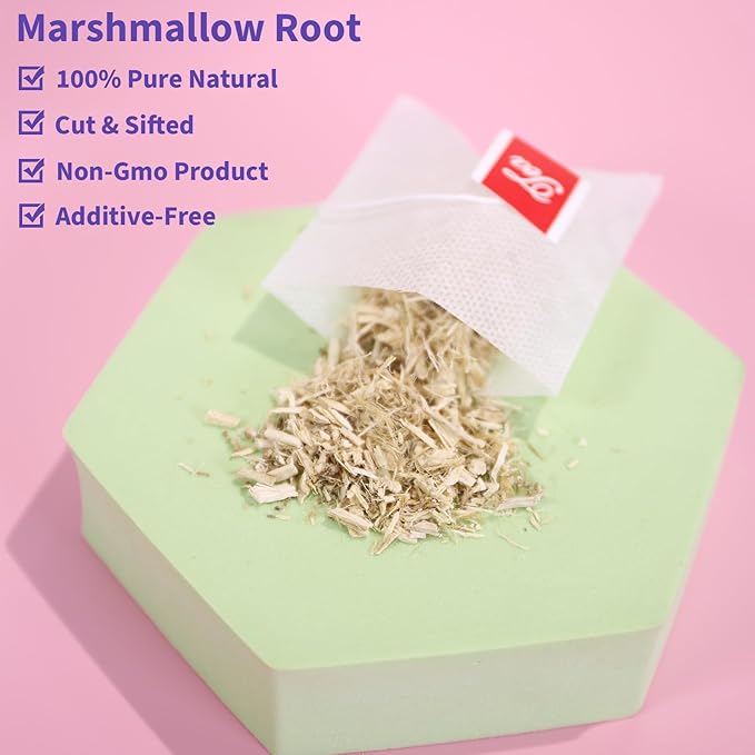 TEARELAE - Marshmallow Root Tea Bags - 2g x 40 Count - Premium Natural Cut & Sifted Althaea Officinalis - Non-GMO - Caffeine-free - Support Digestion & Respiratory - Bloomnest
