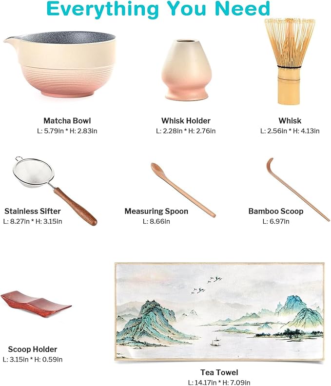 Premium Matcha Ceremony Set – Complete 9-Pcs Ritual Kit – Presented in Luxury Magnetic Gift Box, Perfect for Gifting or Self-Care - Bloomnest