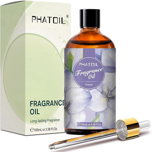 PHATOIL Freesia Fragrance Oils for Aromatherapy, 3.38FL.OZ Diffuser Oils for Home, Perfect for Aromatherapy, Humidifiers, Yoga, DIY Candle and Soap Making - 100ml - Bloomnest