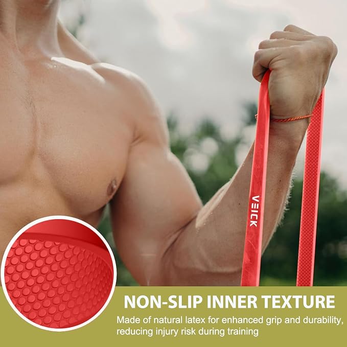 VEICK Resistance Bands for Working Out, Exercise Bands, Workout Bands, Pull Up Assistance Bands, Long Heavy Stretch Bands Set for Men and Women, Power Weight Gym at Home Fitness Equipment - Bloomnest