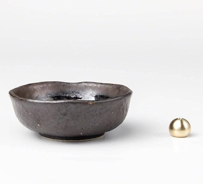 Asayu Japan Small Mini Incense Holder for Sticks 3.3 inch (83mm), Made in Japan Ceramic Ash Catcher & Brass Incense Burner Set for Relaxation, Yoga- Small Zen Incense Holder - Bloomnest