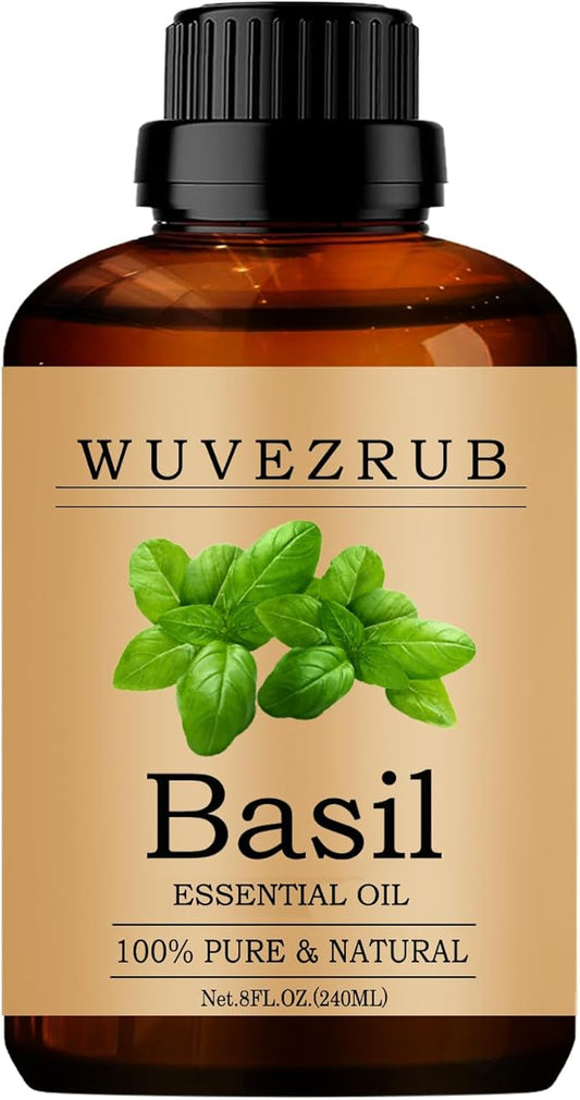 Basil Essential Oil, 240ML Pure and Natural for Aromatherapy Diffuser - 8 Fl Oz - Bloomnest