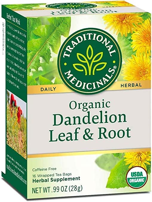 Traditional Medicinals Tea, Organic Dandelion Leaf & Root, Supports Kidney Function & Healthy Digestion, 48 Tea Bags (3 Pack) - Bloomnest