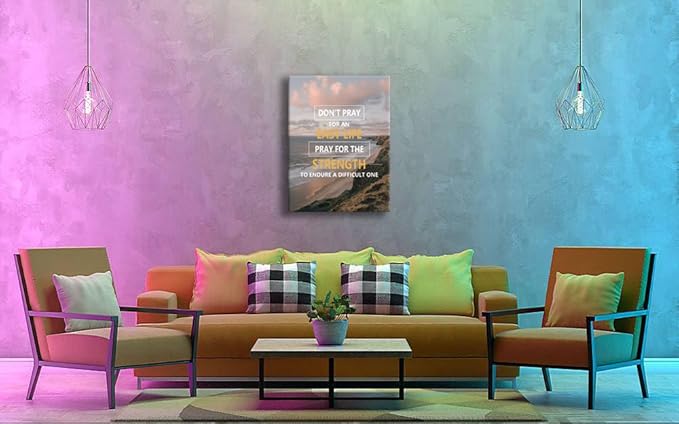 Motivational Canvas Wall Art Home Wall Decor Inspirational Quotes Natural Landscape Poster Print Wall Beach Artwork Painting Picture Living Room Bedroom Office Framed Ready to Hang[30''W x 40''H] - Bloomnest