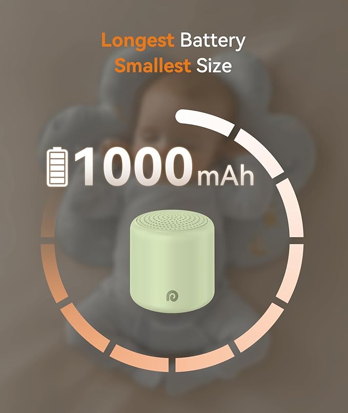 Dreamegg Sound Machine for Sleep - Portable Sound Machine Baby Adults, 16 Soothing Sounds, Timer, Travel Mini White Noise Sound Machine for On-The-go Home Baby Shower Registry Gift, Green