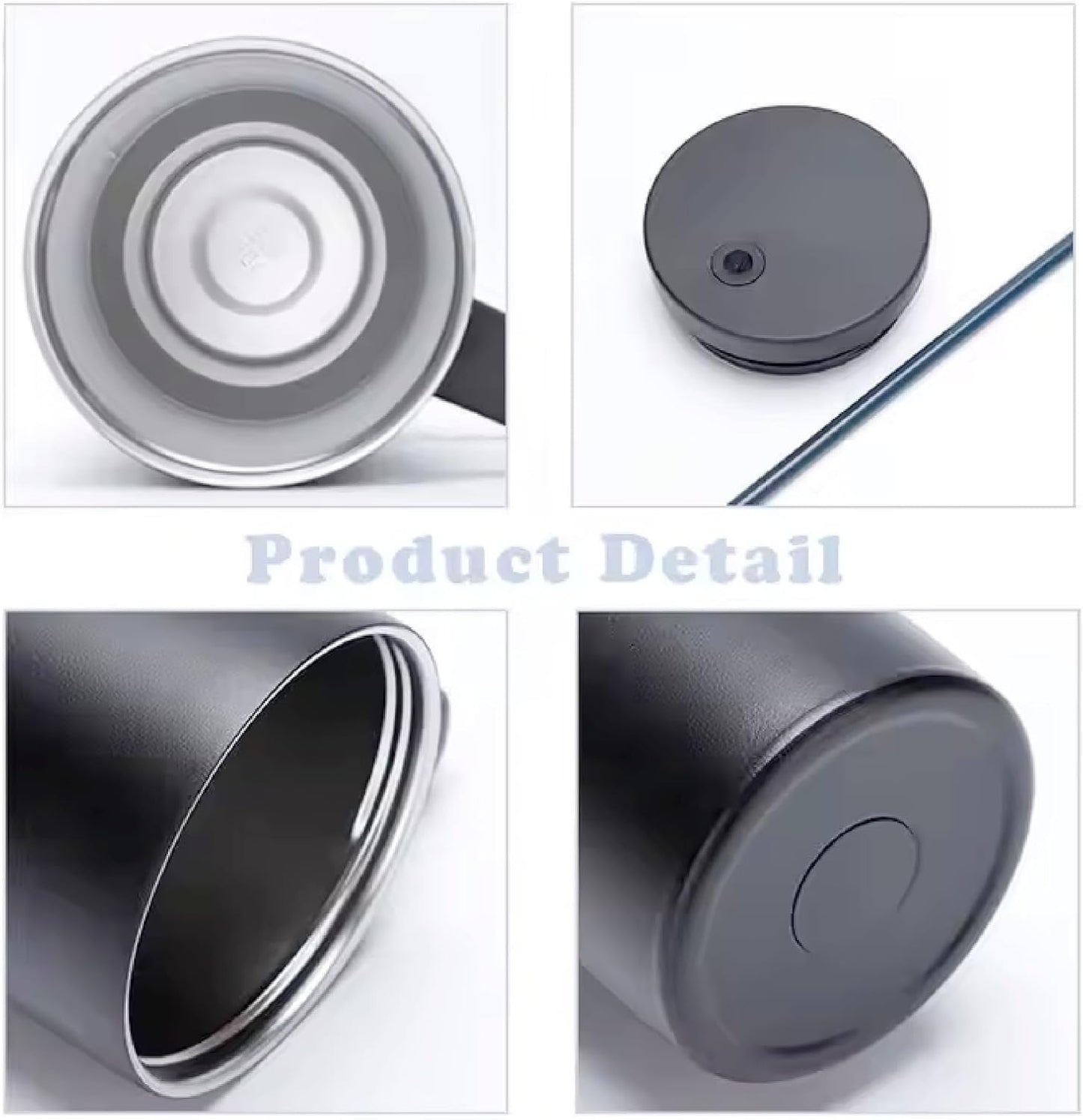 Outdoor Tumbler, 40 oz, Double-Wall Insulated, Ergonomic Handle with Lid Straw (Black)